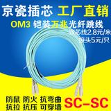 联相星科 万兆铠装光纤跳线 om3 SC-SC多模双芯 尾纤 定制接头