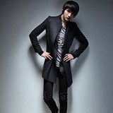 男装韩版时尚黑色型男修身紧身瘦身中长款外套上衣中山装xi装风衣