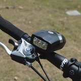 新款山地自行车前灯电喇叭带灯车铃超亮LED电子铃山地车骑行装备