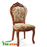 实木餐椅雕花欧式休闲仿古椅子古典边椅咖啡麻将椅美式椅扶手椅