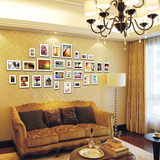 实木爱心形照片墙创意挂墙相框画框组合客厅卧室大墙面相片墙28框