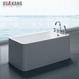 美康卫浴独立式方形整体亚克力浴缸1.3~1.6米冲浪按摩五件套浴缸