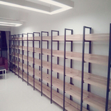 新款宜家钢木展示架组合书架储物置物架货架实木陈列柜 可定做