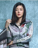 adidas 阿迪达斯外套三叶草女花卉系列运动休闲套装AK0636 AK0624