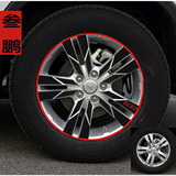 专用于长安CS75改装轮毂贴纸 CS75轮毂碳纤维贴纸 改装轮毂车贴纸