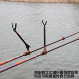 架炮台带后挂竞帆超硬2.1米碳素定位钓鱼支架 架杆 钓箱钓椅鱼竿