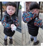 冬季加绒韩版棉袄2015男童棉衣加厚小男孩外套宝宝棉服中长款儿童