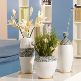 景德镇陶瓷器干花花瓶简约现代家居饰品白色餐桌花器创意客厅摆件