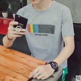 2016半袖T恤学生新款韩版男装衣服港风修身体恤潮青少年夏季短袖