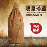 2015韩版帆布运动包 双肩包圆桶包旅游背包 男女户外休闲旅行包