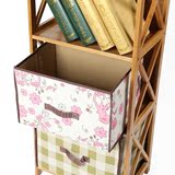 包邮楠竹全实木置物架简易带柜简约书架组合组装书柜儿童带门特价