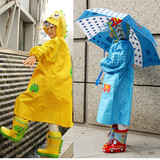 大帽檐儿童雨衣男童女童套装宝宝韩国学生书包位雨披包邮配雨鞋