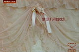 清仓茶米白色蕾丝布艺水晶丽人蕾丝钢琴罩珠江钢琴全罩钢琴罩包邮