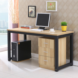 新款钢木台式电脑桌简易书桌家用写字桌办公桌带抽屉柜可订做
