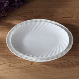 创意西餐盘子意面盘纯白色陶瓷盘子炒菜盘蒸鱼盘饭盘汤盘家用餐具