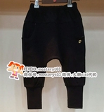 潮牌clan-c2016春款 韩国专柜代购正品男女童裤子C622S419黑