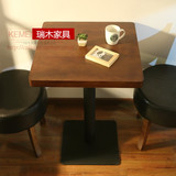 热卖奶茶店现代简约时尚咖啡厅星巴克4人休闲餐厅纯实木桌椅组合