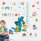 恐龙 儿童房幼儿园装饰墙贴 宝宝量身高贴身高尺贴纸贴画墙壁贴纸