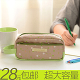 小清新动漫笔袋 铅笔韩国大容量笔盒简约帆布可爱文具盒女生笔包