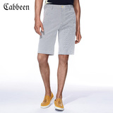 卡宾休闲男装 夏季弹力修身舒适条纹时装休闲短裤S/3152129008