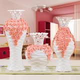 简约欧式创意陶瓷花瓶摆件家居装饰品客厅工艺品新婚高档结婚礼物