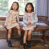 韩版秋冬款女童毛衣裙中长款宝宝套头儿童兔毛长袖连衣裙子打底衫