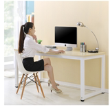 宜家钢木电脑桌书桌时尚简约双人办公桌台式家用写字台可定制