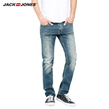JackJones杰克琼斯男弹力修身直筒牛仔裤秋冬C|215332007
