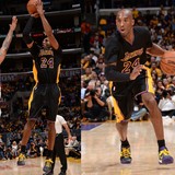 包邮 NBA篮球服套装 湖人队 科比24号 尼克扬 拉塞尔黑色短袖球衣