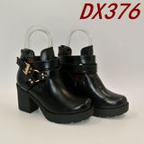 特价女鞋PU厚底粗跟高跟短靴机车靴单靴DX376