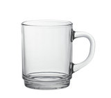 法国进口餐具透明钢化玻璃马克杯 水杯 牛奶杯 茶杯26cl耐热