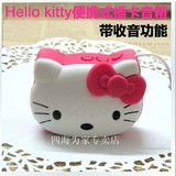 Hello kitty凯蒂猫USB插卡迷你小音响mp3播放器便携电脑音箱粉色