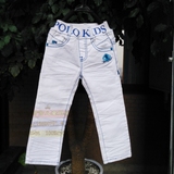 亏本处理！专柜正品TOMATOBUS韩版男女童550休闲白色纯棉长裤