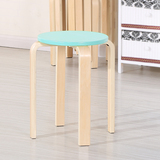 原木小凳子高凳圆凳多色椅餐凳实木凳子矮凳彩色简约时尚套凳简约