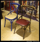 主题loft复古主题西餐厅餐桌椅组合6人实木漫咖啡厅餐饮面馆桌椅