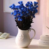 麦穗款陶瓷奶壶花瓶 创意欧式复古单耳奶壶瓷瓶 简欧瓷器奶白花盆