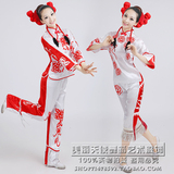 新款剪纸姑娘服装舞蹈演出服女两面穿民族秧歌服成人舞台表演比赛
