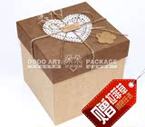 森元素田园生日礼物礼品收纳包装盒足篮球圣诞情人节礼盒 正方形