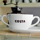 COSTA双耳超大加厚陶瓷咖啡杯  卡布奇诺咖啡杯  拿铁杯 简约创意