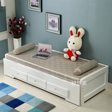 特价实木沙发床推拉1.5米1.2米1.8米单双松木抽拉坐卧两用实木床