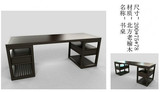 新中式整装现代中式书架禅意老榆木100%纯实木家具书桌写字电脑桌
