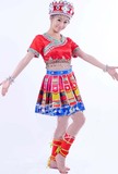 2016年苗族服装女侗族土家族表演服演出服民族表演服舞蹈服女装
