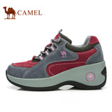 CAMEL骆驼户外 休闲徒步鞋女牛皮户外耐磨登山鞋时尚运动女鞋