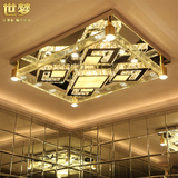 高端奢华客厅灯现代简约LED水晶吸顶灯长方形创意大厅灯具灯饰