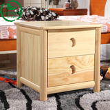 床头柜 全实木松木床头柜 欧式简约储物柜子 白色床头柜 实木柜子