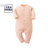 日本代购Uniqlo优衣库纯棉婴儿宝宝长袖连身衣爬服哈衣秋冬装新款