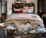 新款生态全棉印花加刺绣床上用品1.5 1.8 2.0米被套床单四件套#