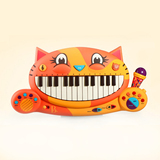 北美进口B.Toys大嘴猫咪钢琴电子琴早教益智儿童玩具 麦克风礼物