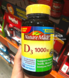 美国直邮 代购 Nature Made 维生素D D3液体胶囊 650粒