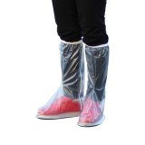 特价 韩国日本时尚男女士高筒雨鞋套 防滑加厚鞋底透明防水鞋套